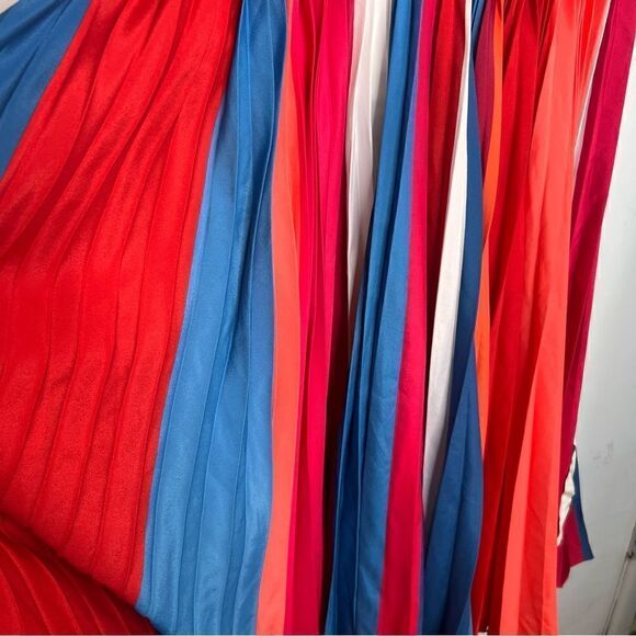 PRABAL GURÚNG made in the USA SILK PLEADED MULTICOLORED FUN - Picture 4 of 8